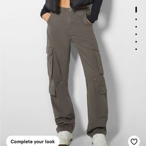 Bershka grey cargo pants